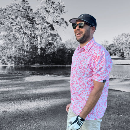 MVP Collection- Dri fit Koati Golfing Co  Breezy Polo Shirt (Pink)